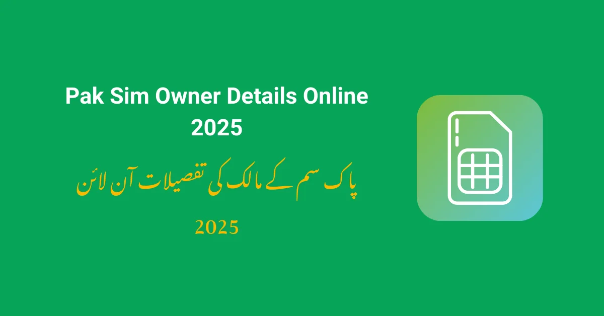Pak Sim Owner Details Online 2025